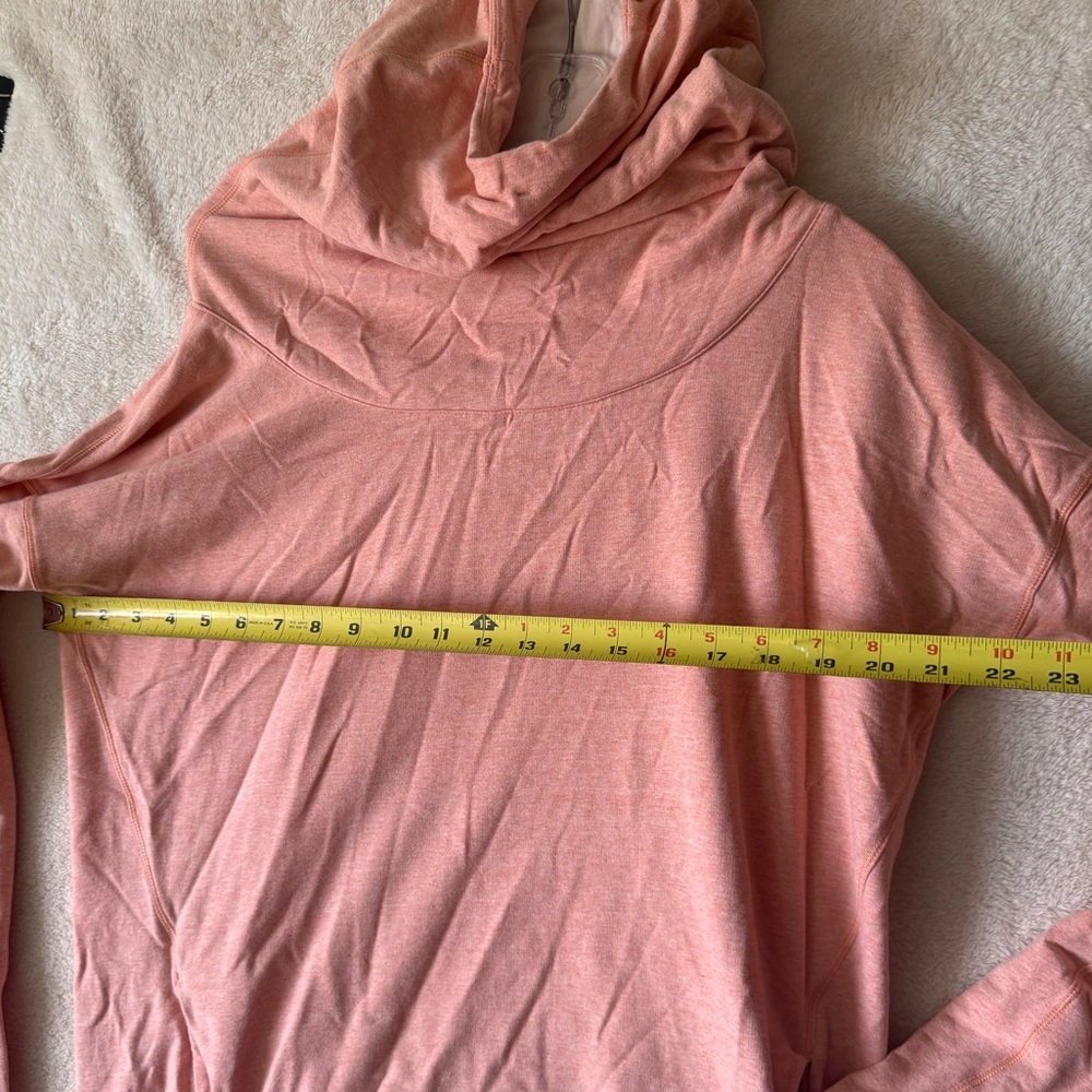 Lululemon Stress Less Hoodie Pockets Cowl Hood Lightweight Terry Stretch Top 8 - Picture 15 of 16